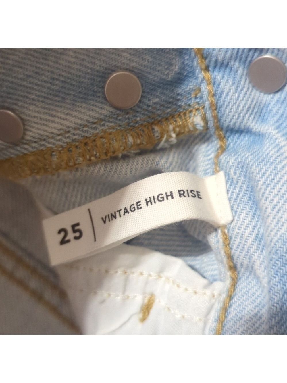 PacSun High Rise Jean Shorts Button Fly Size 25 - Picture 5 of 12